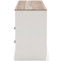 Thumbnail for Vaibryn - White / Brown / Beige - Six Drawer Dresser - Vinyl-Wrapped - Tony's Home Furnishings