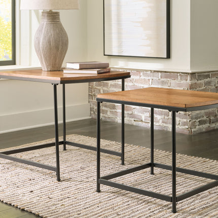 Drezmoore - Light Brown / Black - Nesting End Tables (Set of 2) Signature Design by Ashley® 