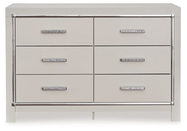 Zyniden - Silver - Six Drawer Dresser Signature Design by Ashley® 