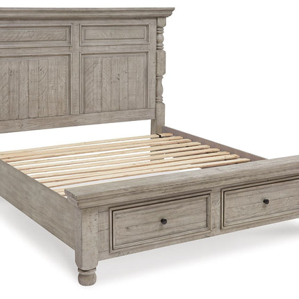 Harrastone - Gray - California King Panel Bed Millennium® by Ashley 