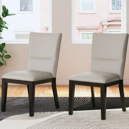 Glinari - Taupe / Black - Dining Upholstered Side Chair (Set of 2) Signature Design by Ashley® 