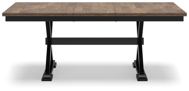 Wildenauer - Brown / Black - Rectangular Dining Extension Table Signature Design by Ashley® 