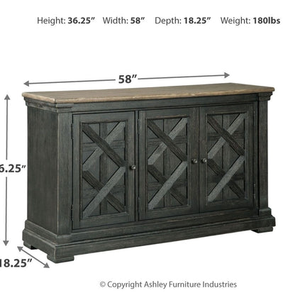 Tyler - Black / Gray - Dining Room Server Ashley Furniture 