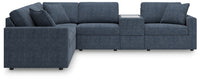 Modmax - Ink - 6-Piece Sectional With Storage Console - Fabric - Tony's Home Furnishings
