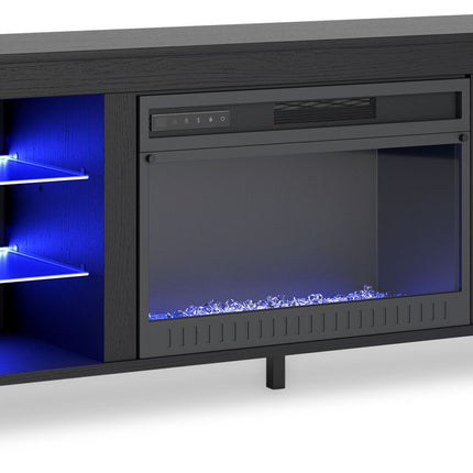 Cayberry - Black - TV Stand With Fireplace Signature Design by Ashley® 