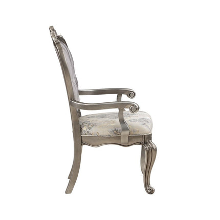 Ariadne - Arm Chair (Set of 2) - Velvet & Antique Platinum ACME 