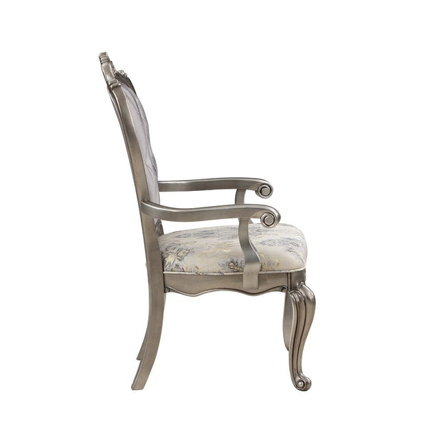 Ariadne - Arm Chair (Set of 2) - Velvet & Antique Platinum ACME 