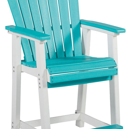 Eisely - Turquoise / White - Barstool (Set of 2) Ashley Furniture 