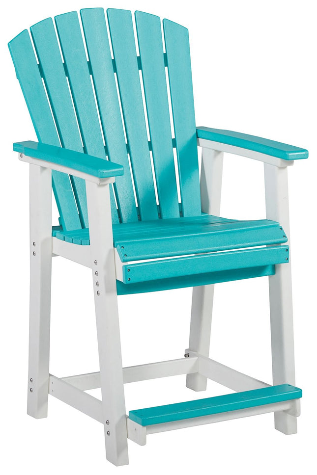 Eisely - Turquoise / White - Barstool (Set of 2) Ashley Furniture 