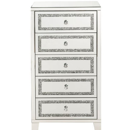 Noor - Cabinet - Mirrored & Faux Diamonds Inlay ACME 