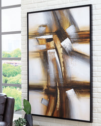 Thumbnail for Trenick - Gray / Brown / Black - Wall Art Ashley Furniture 