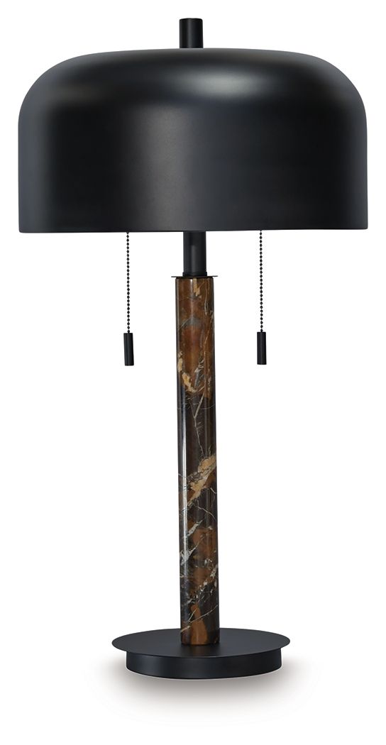 Alanbert - Brown / Black - Metal Table Lamp - Tony's Home Furnishings
