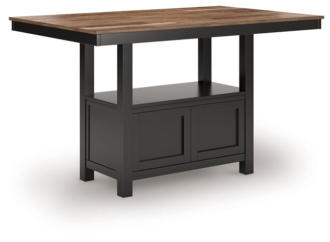 Wildenauer - Brown / Black - Rectangular Dining Room Counter Table Signature Design by Ashley® 