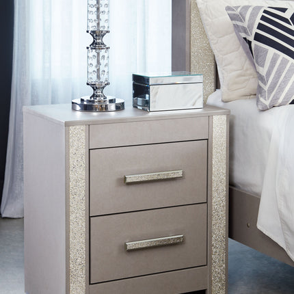 Surancha - Gray - Two Drawer Night Stand Signature Design by Ashley® 