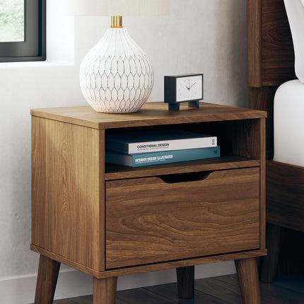 Fordmont - Auburn - One Drawer Night Stand Signature Design by Ashley® 