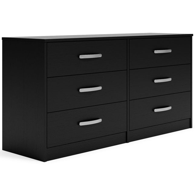 Finch - Black - Six Drawer Dresser - 29'' Height Signature Design by Ashley® 