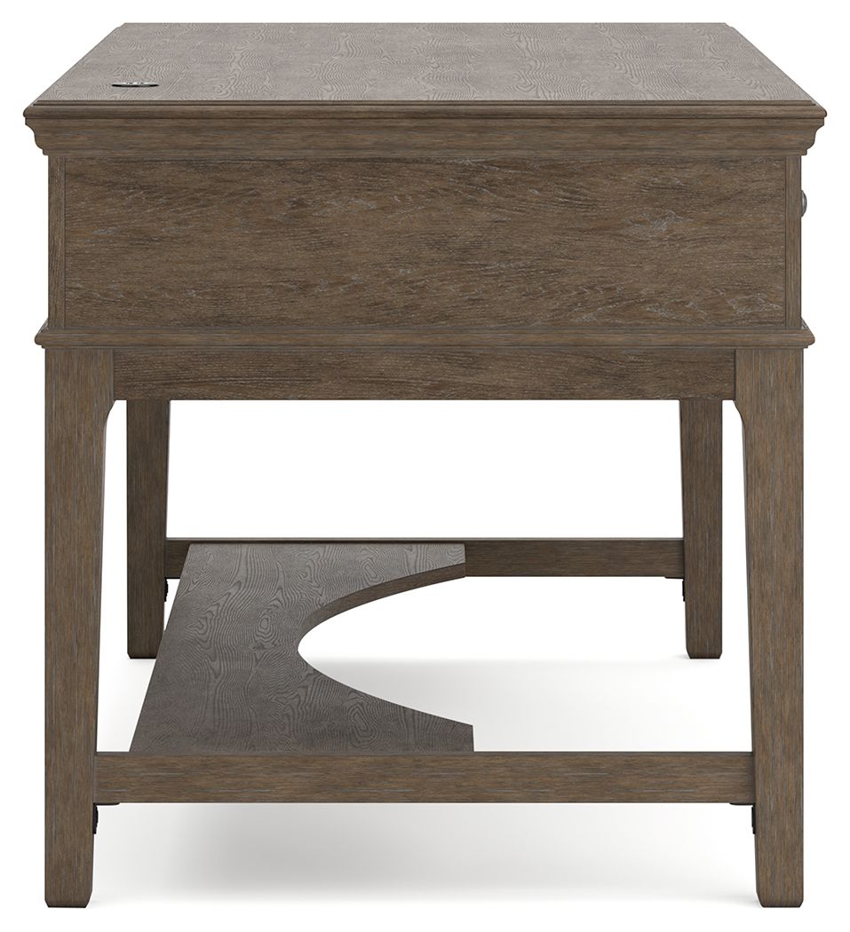 Janismore - Weathered Gray - Home Office Storage Leg Desk - Tony's Home Furnishings