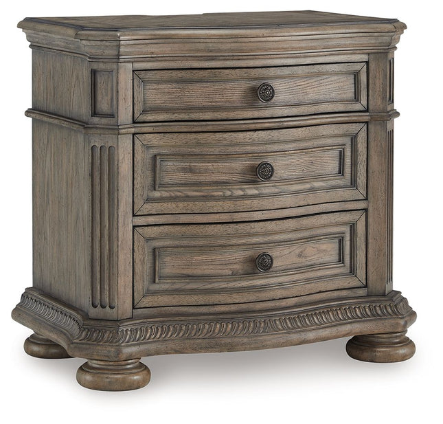 Ardenfield - Light Brown - Three Drawer Night Stand Signature Design by Ashley® 