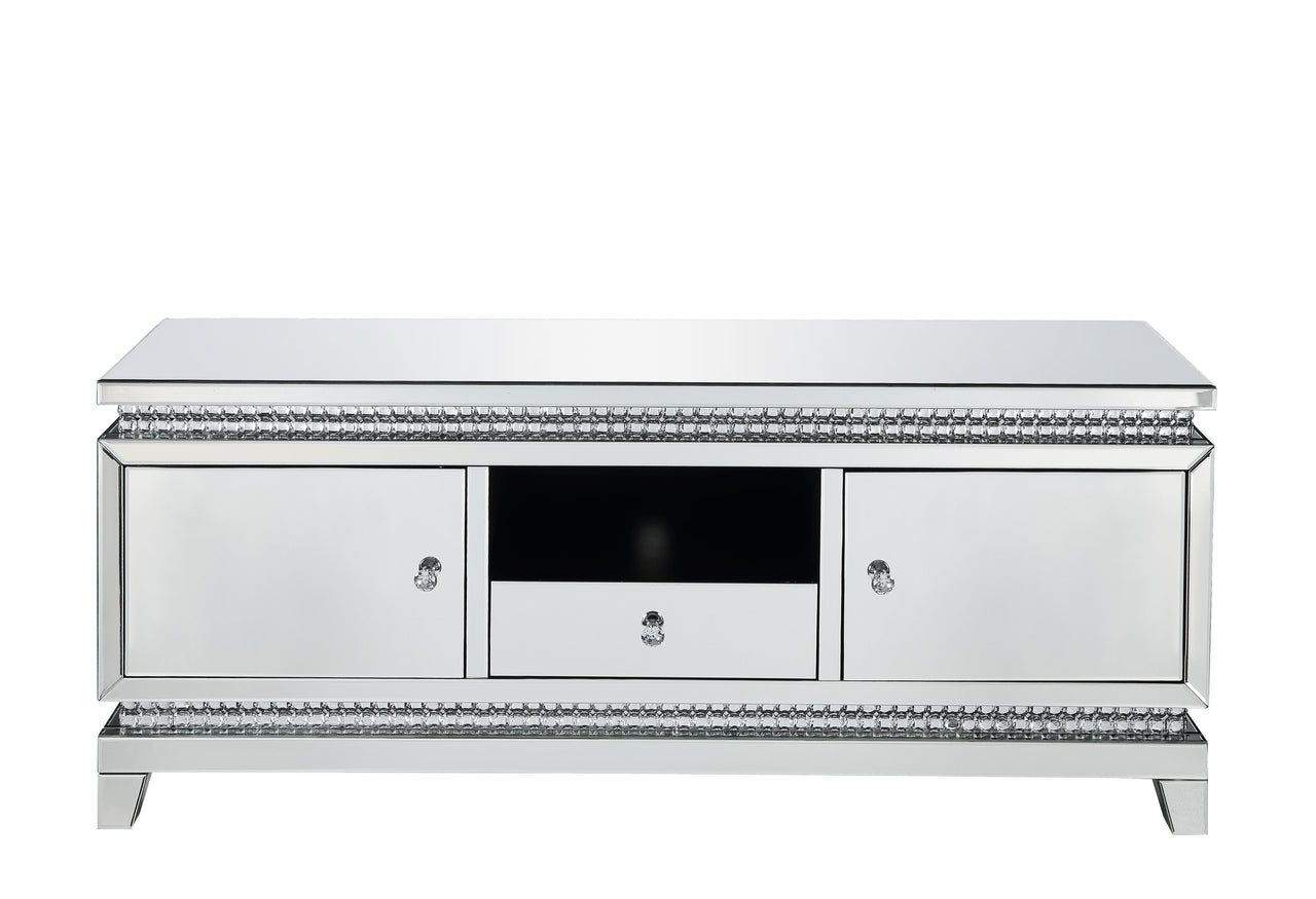 Lotus - TV Stand - Mirrored & Faux Crystals - Tony's Home Furnishings