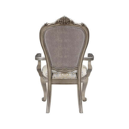 Ariadne - Arm Chair (Set of 2) - Velvet & Antique Platinum ACME 