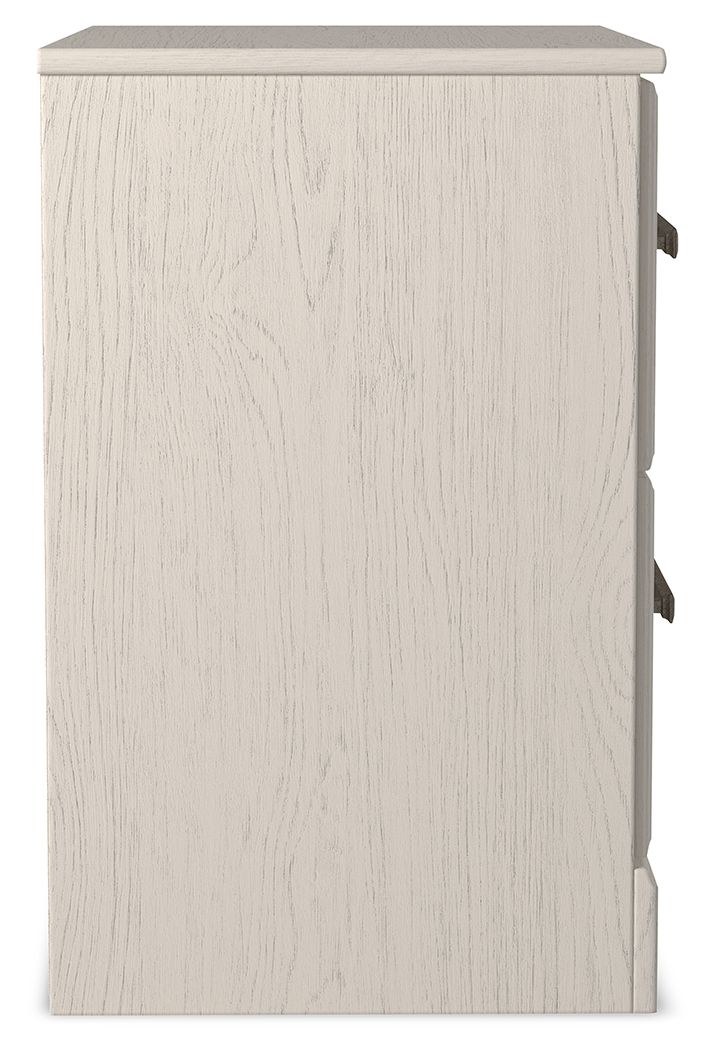 Stelsie - White - Two Drawer Night Stand - Tony's Home Furnishings