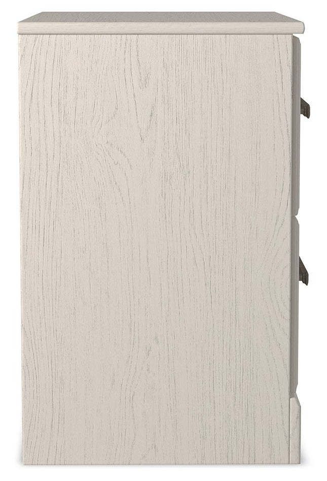 Stelsie - White - Two Drawer Night Stand Ashley Furniture 