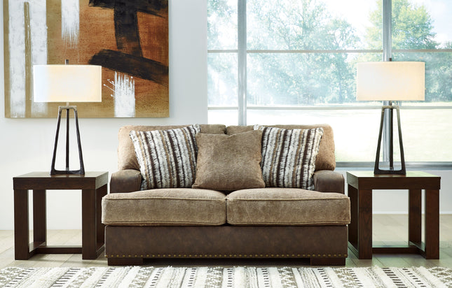 Alesbury - Chocolate - Loveseat Signature Design by Ashley® 