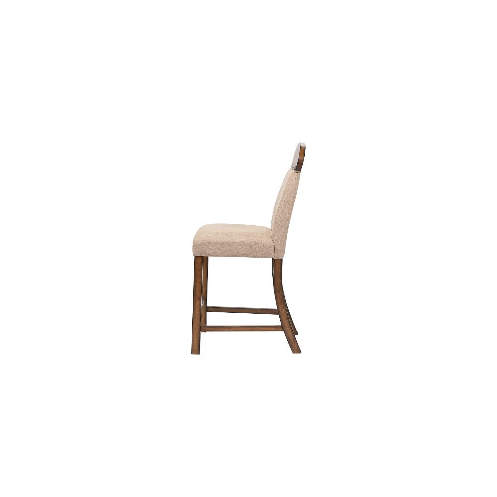 Maurice - Counter Height Chair (Set of 2) - Linen & Oak - Tony's Home Furnishings