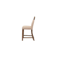 Maurice - Counter Height Chair (Set of 2) - Linen & Oak - Tony's Home Furnishings