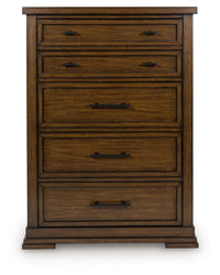 Taffenbrook - Medium Brown - Five Drawer Chest - Tony's Home Furnishings