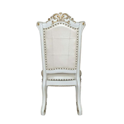 Vendom - Side Chair (Set of 2) - PU & Antique Pearl Finish ACME 