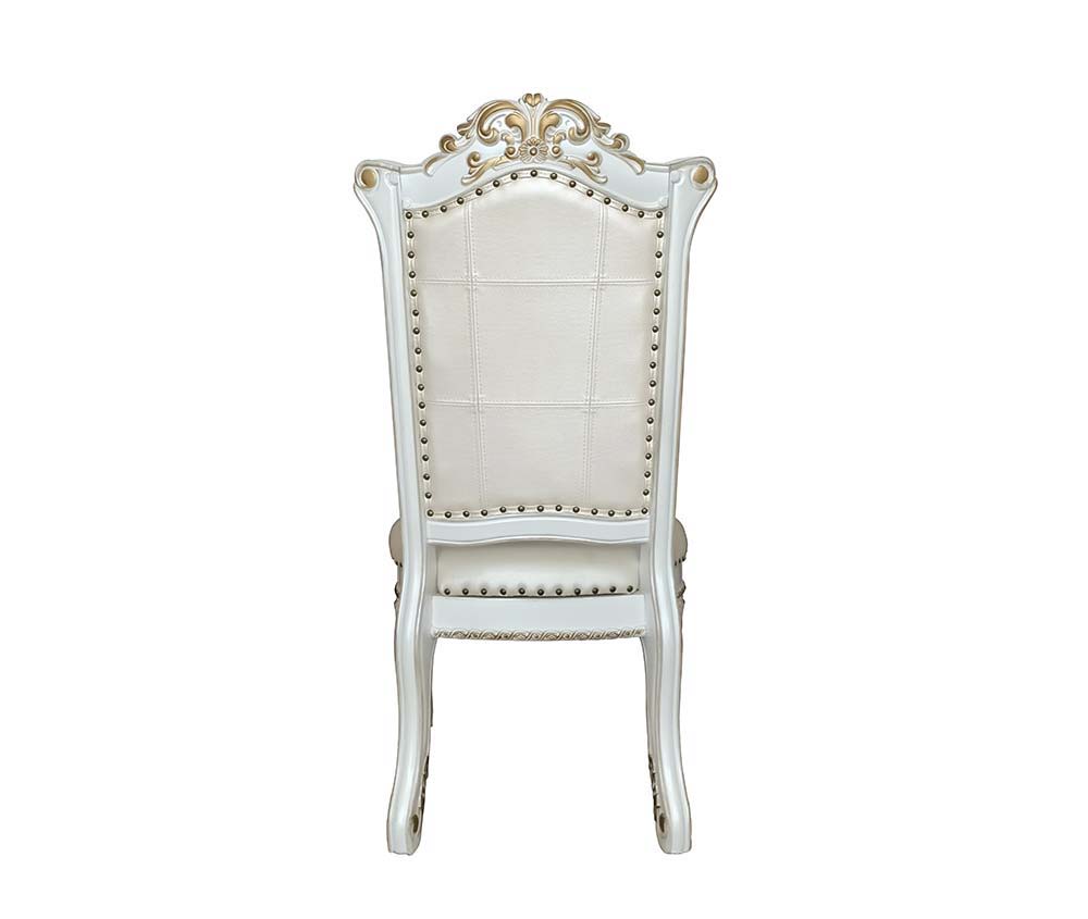 Vendom - Side Chair (Set of 2) - PU & Antique Pearl Finish ACME 