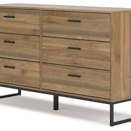 Deanlow - Honey - Six Drawer Dresser Signature Design by Ashley® 