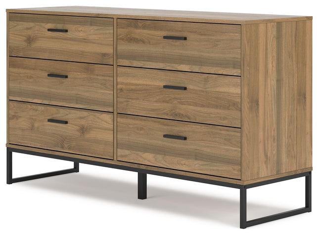 Deanlow - Honey - Six Drawer Dresser Signature Design by Ashley® 