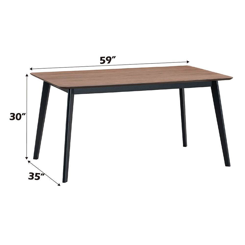 Rebi - Dining Table - Walnut & Black Finish - Tony's Home Furnishings