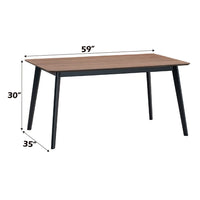 Rebi - Dining Table - Walnut & Black Finish - Tony's Home Furnishings