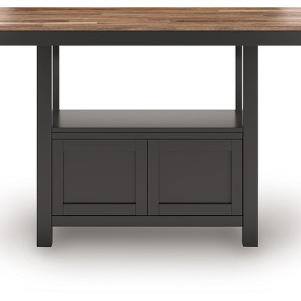 Wildenauer - Brown / Black - Rectangular Dining Room Counter Table Signature Design by Ashley® 