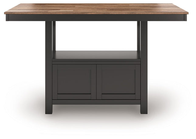 Wildenauer - Brown / Black - Rectangular Dining Room Counter Table Signature Design by Ashley® 