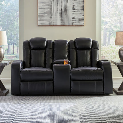 Caveman Den - Midnight - Power Reclining Loveseat With Console/ Adj Hdrst Signature Design by Ashley® 