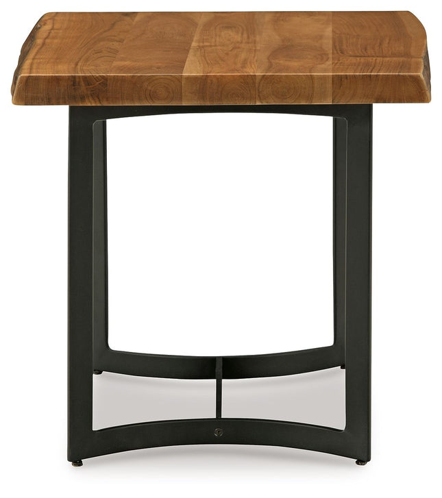 Fortmaine - Brown / Black - Rectangular End Table Signature Design by Ashley® 