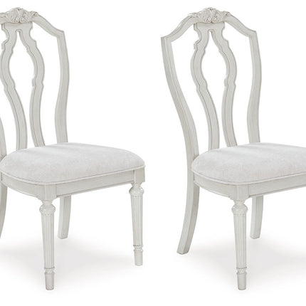 Montelaine - Antique White - Dining Upholstered Side Chair (Set of 2) Benchcraft® 