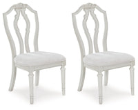 Montelaine - Antique White - Dining Upholstered Side Chair (Set of 2) Benchcraft® 