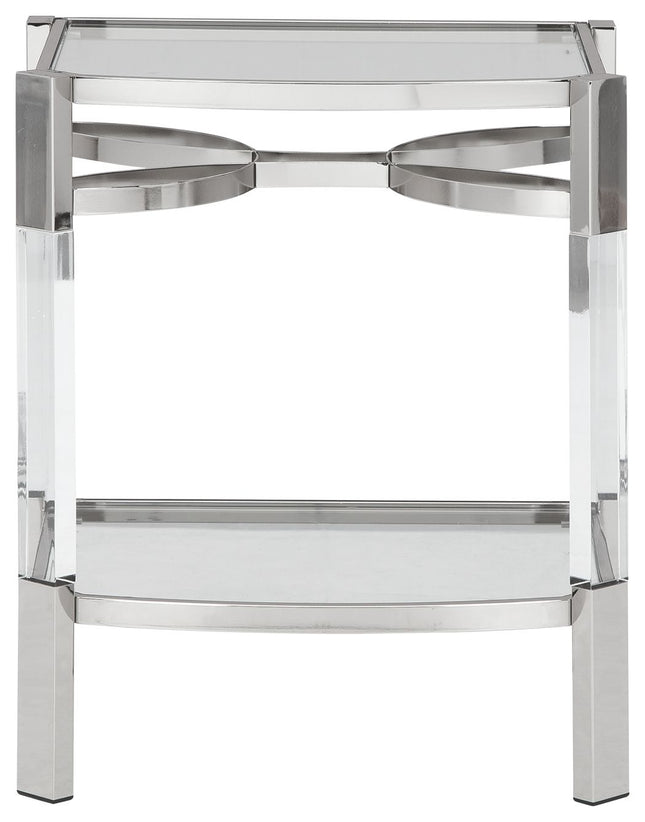 Chaseton - Clear / Silver Finish - Accent Table Signature Design by Ashley® 