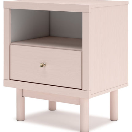 Wistenpine - Blush - One Drawer Night Stand Signature Design by Ashley® 