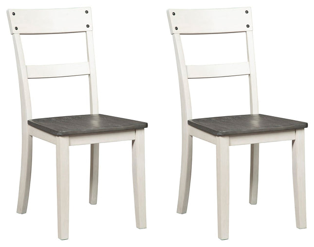 Nelling - White / Brown / Beige - Dining Room Side Chair (Set of 2) Signature Design by Ashley® 