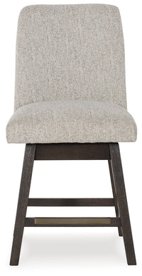 Thumbnail for Burkhaus - Beige / Dark Brown - Upholstered Swivel Barstool (Set of 2) - Tony's Home Furnishings