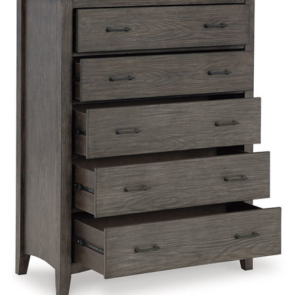 Montillan - Grayish Brown - Five Drawer Chest Signature Design by Ashley® 