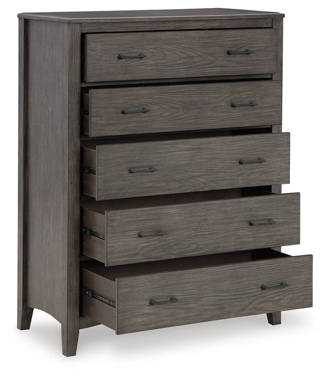 Montillan - Grayish Brown - Five Drawer Chest Signature Design by Ashley® 