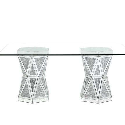 Noralie - Dining Table - Mirrored - Glass ACME 