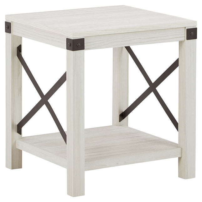 Bayflynn - Whitewash - Square End Table Signature Design by Ashley® 